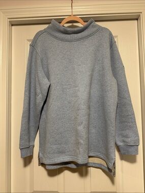The Black Dog Women's Light Blue Cowl Neck Sweater